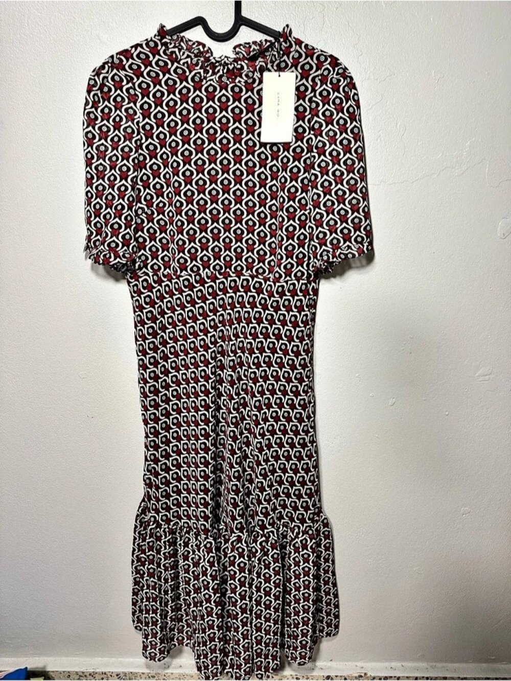 Zara Heart Printed Midi Dress